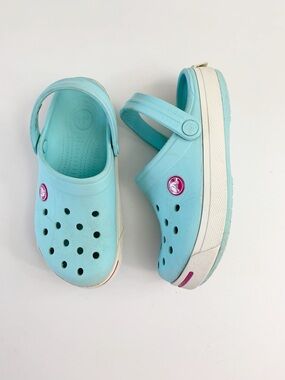 ▪️CROCS Kid’s Classic Clogs Blue White~ 12/13